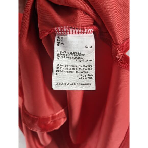 Charter Club Velour Shirt XL Ravishing Red Velvet Womens Button Down Long Sleeve - Picture 6 of 12